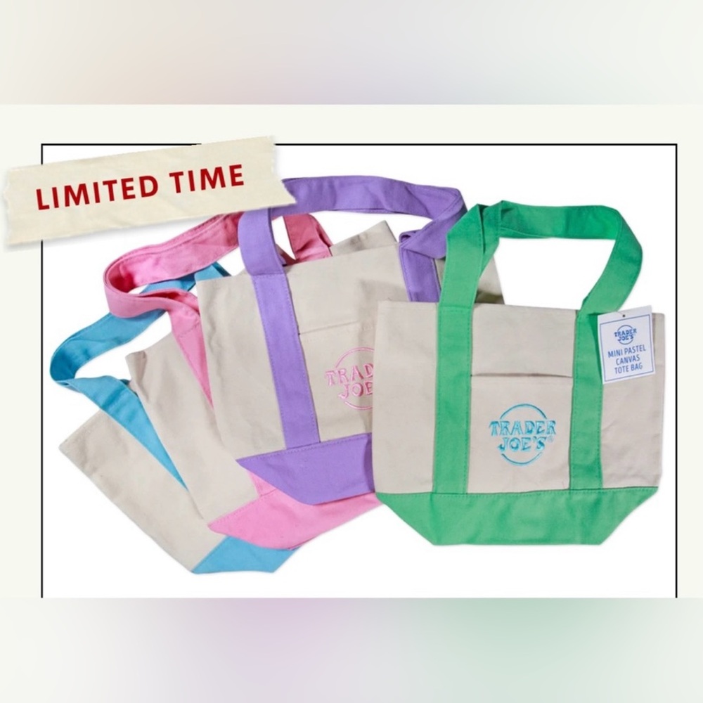 🆕 Trader Joe’s Canvas Mini Tote - SET